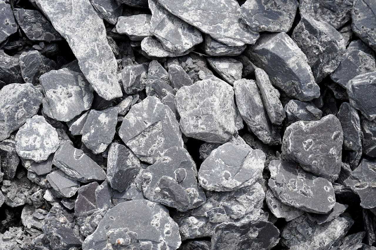 Shards of slate rock