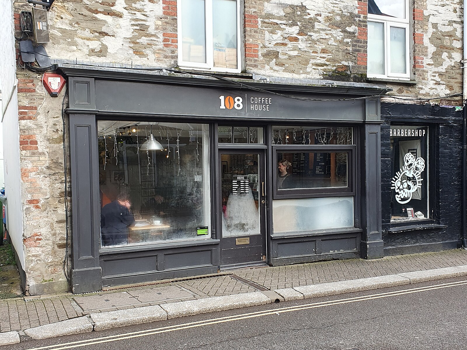 Coffee shop, Kenwyn Street, Truro, Cornwall February 2024