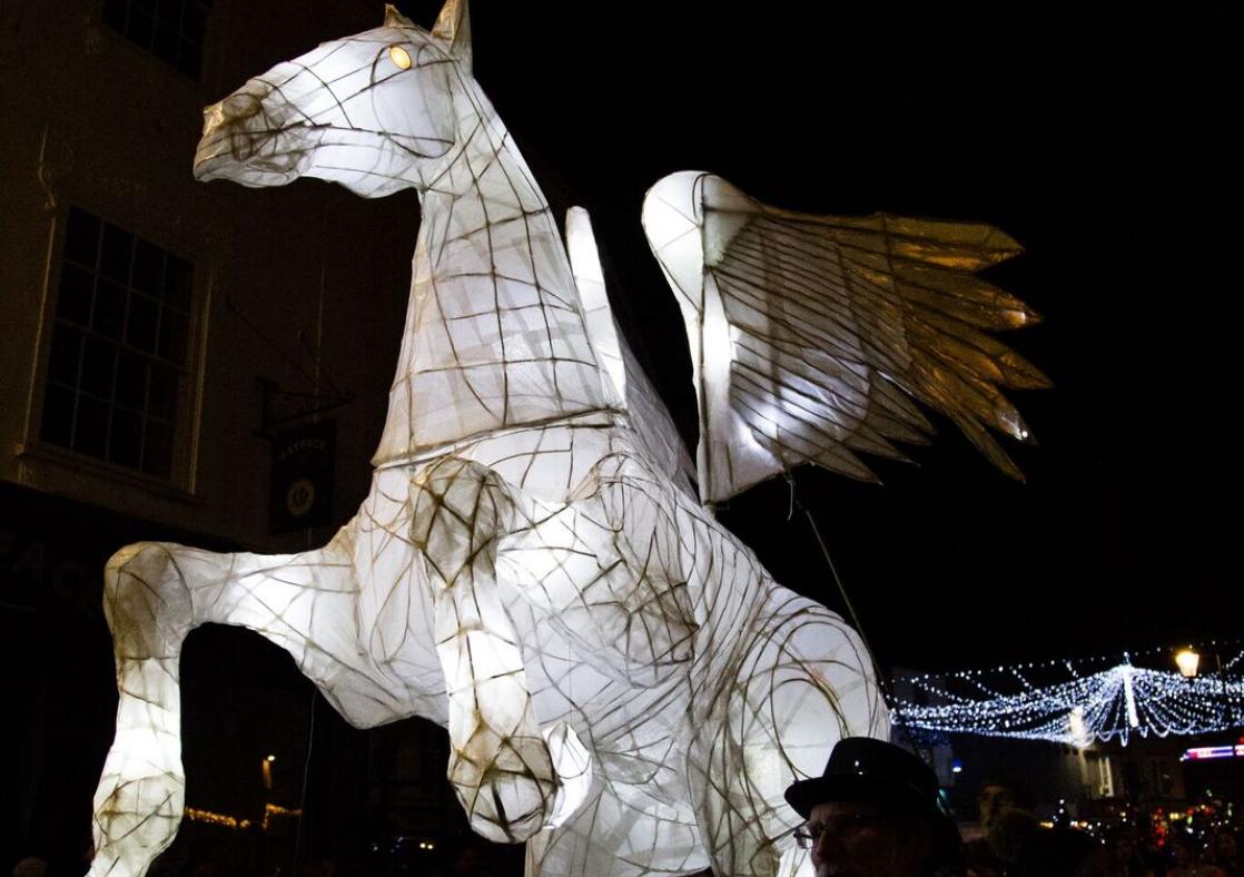 horse lantern at Truro City of Lights