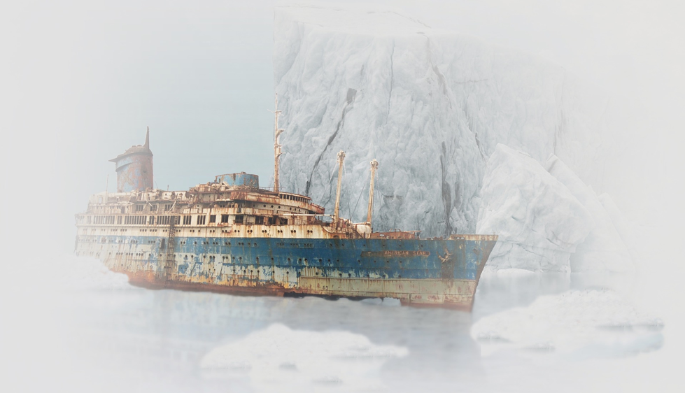Titanic Artwork Ruined Ship Crashed into Iceberg